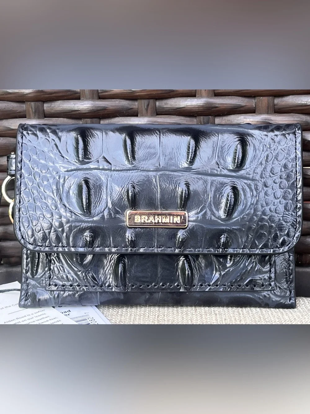 NWT Brahmin RICKI in BLACK ALDEN ROAD MELBOURNE Wallet
